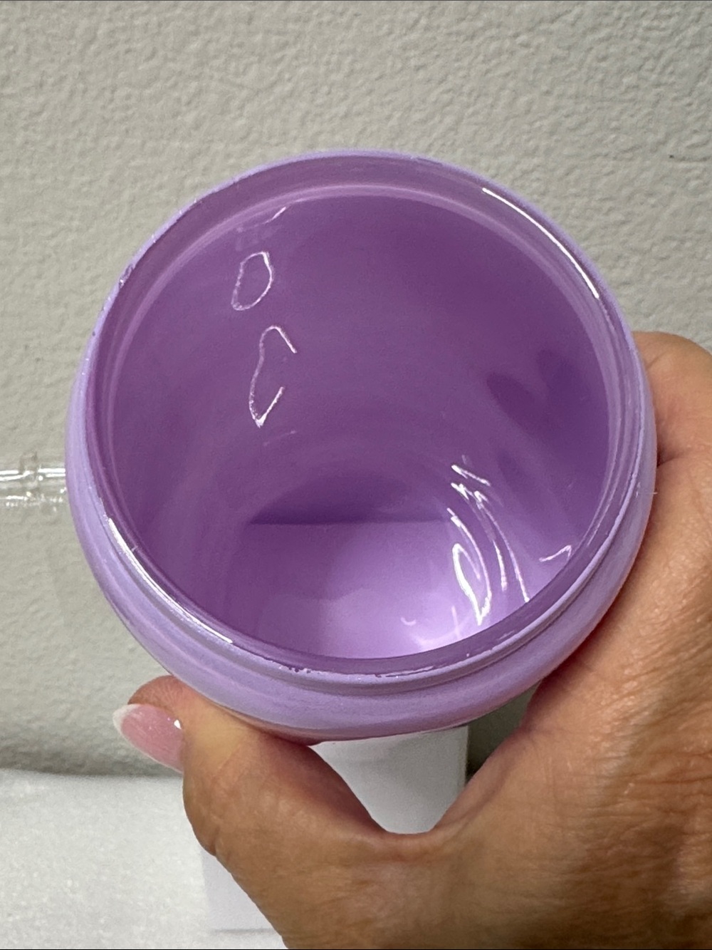 💜✨ Purple Rhinestone Lid Tumbler w/ Straw – Glam Home Accent Cup | 16oz ✨💜 - Picture 8 of 9
